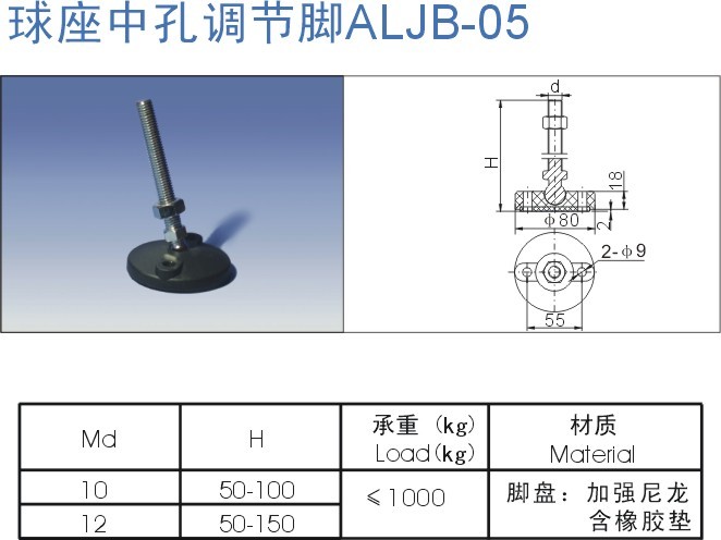 球座中孔調(diào)節(jié)腳ALJB-05